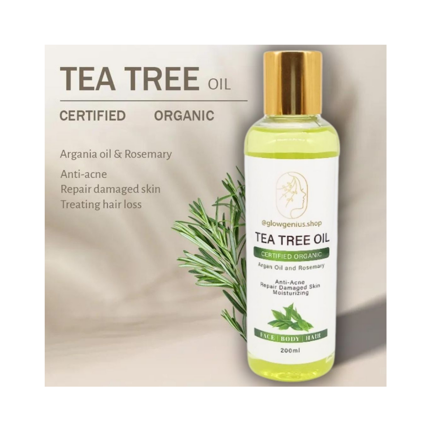 Glow Genius Tea Tree and Argan Oil