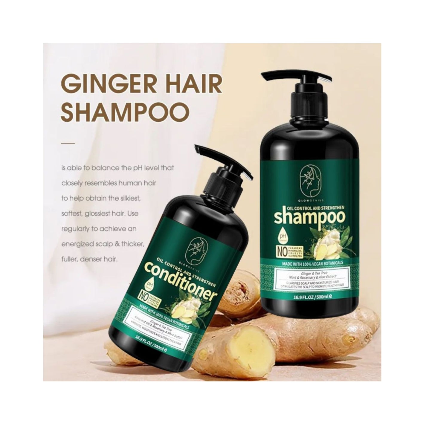 GLOW GENIUS GINGER SHAMPOO