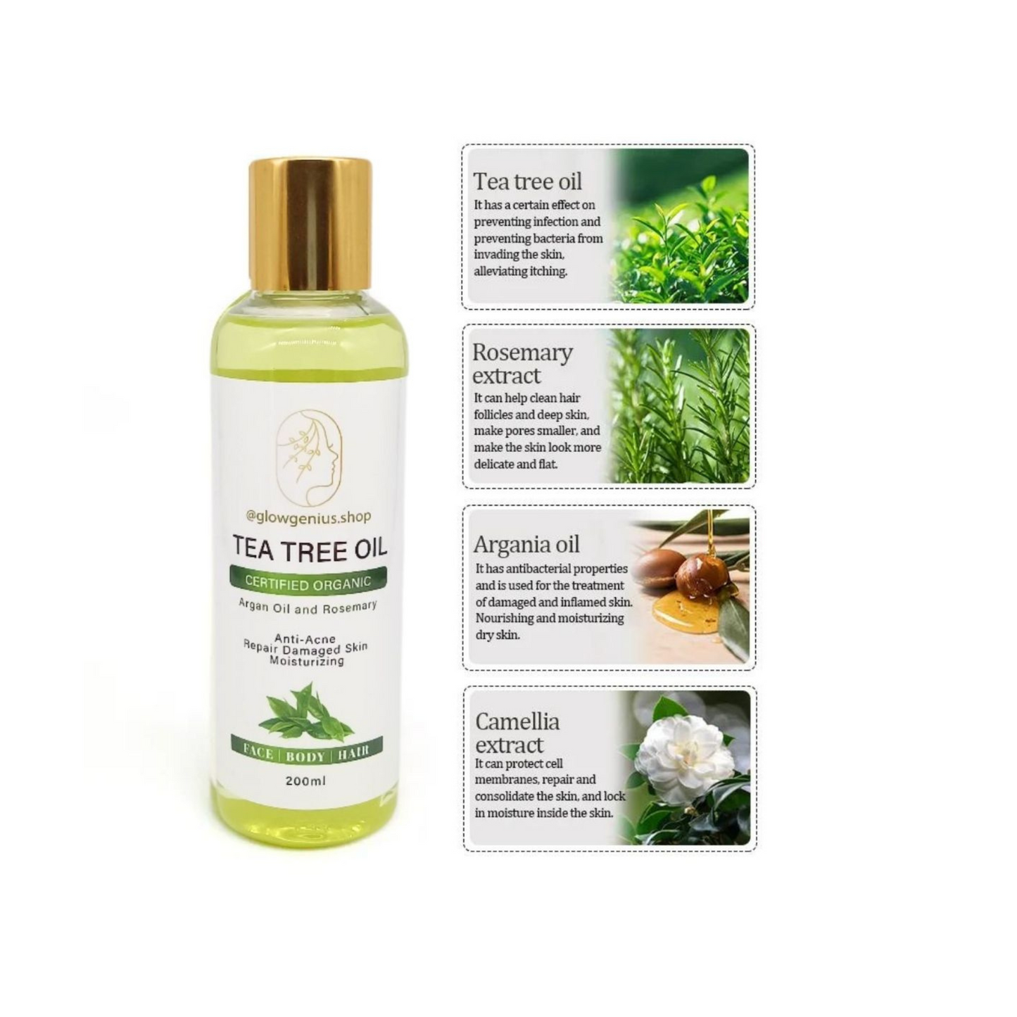 Glow Genius Tea Tree and Argan Oil